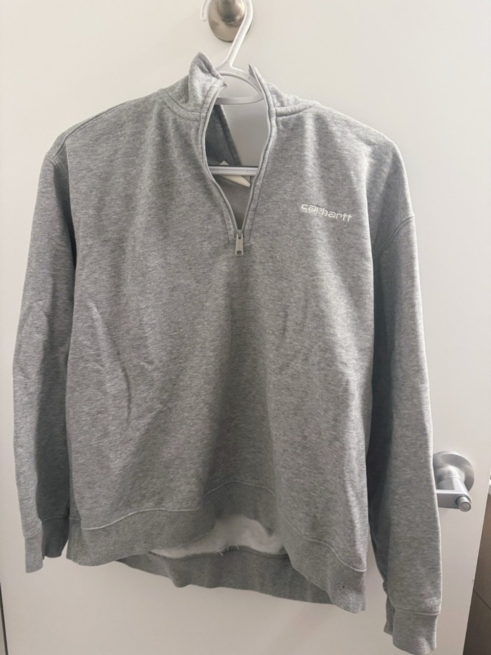 Carhartt Work In Progress - Grey Script Embroidery Sweater